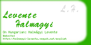 levente halmagyi business card