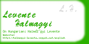 levente halmagyi business card